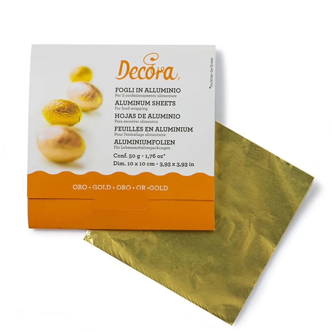 Aluminium Sheets Goud 10x10 cm 150 stuks