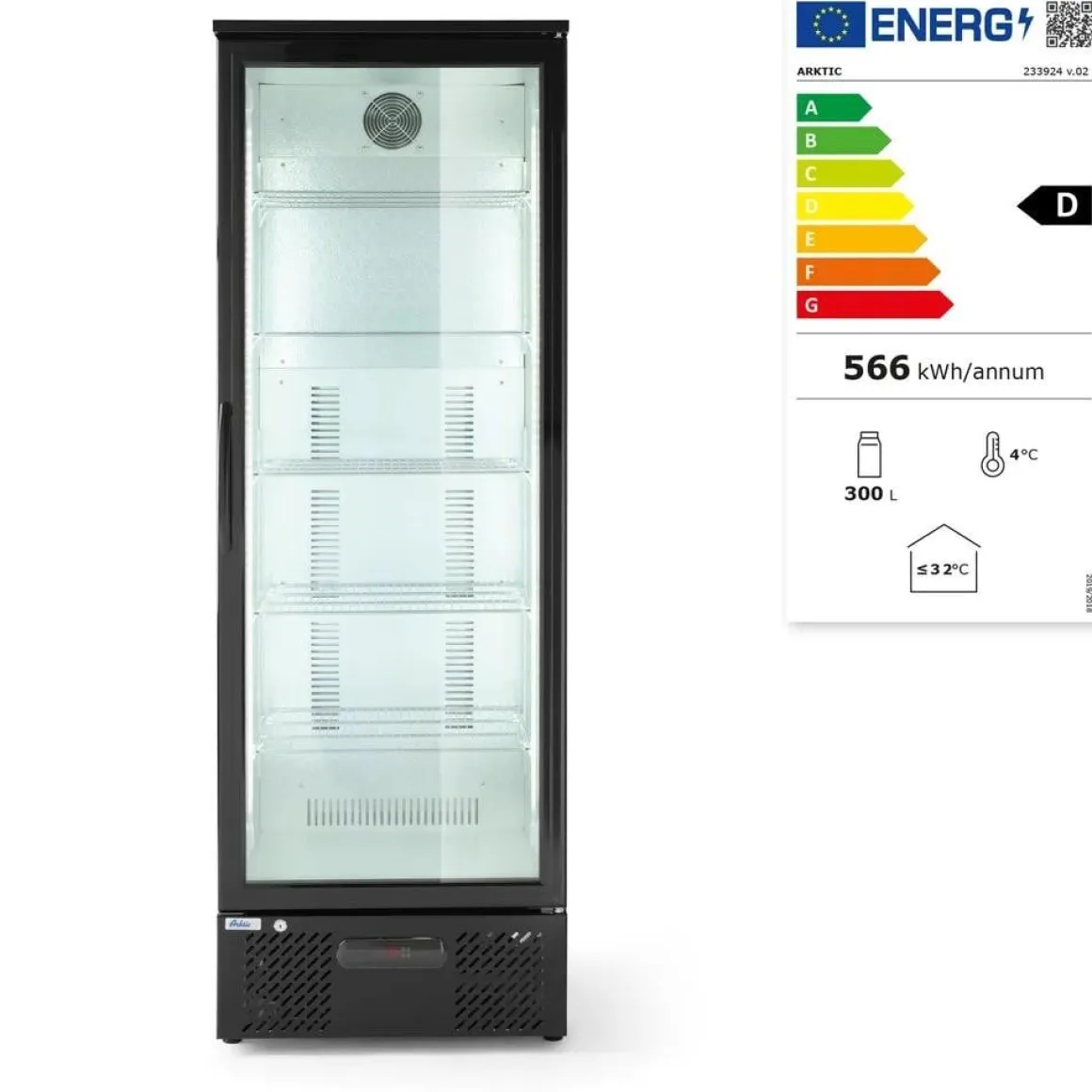 Arktic Backbar koelkast met enkele deur 600x528x(h)1820mm