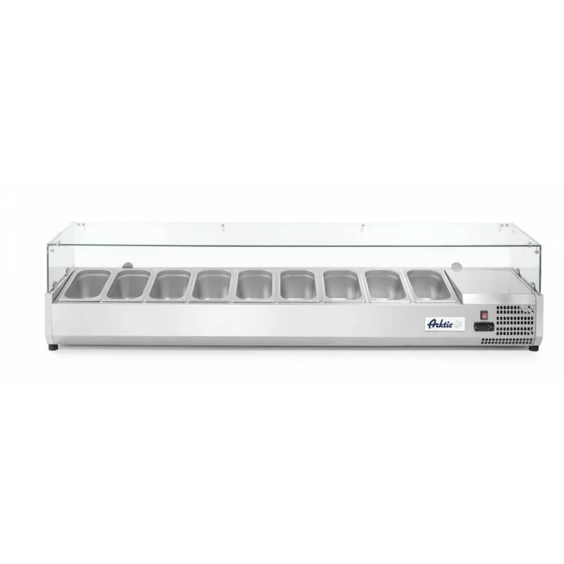 Arktic Opzetkoelvitrine met glas 9x GN 1/3