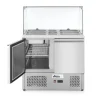Arktic Saladette met 2 deuren en glazen vitrine 300L