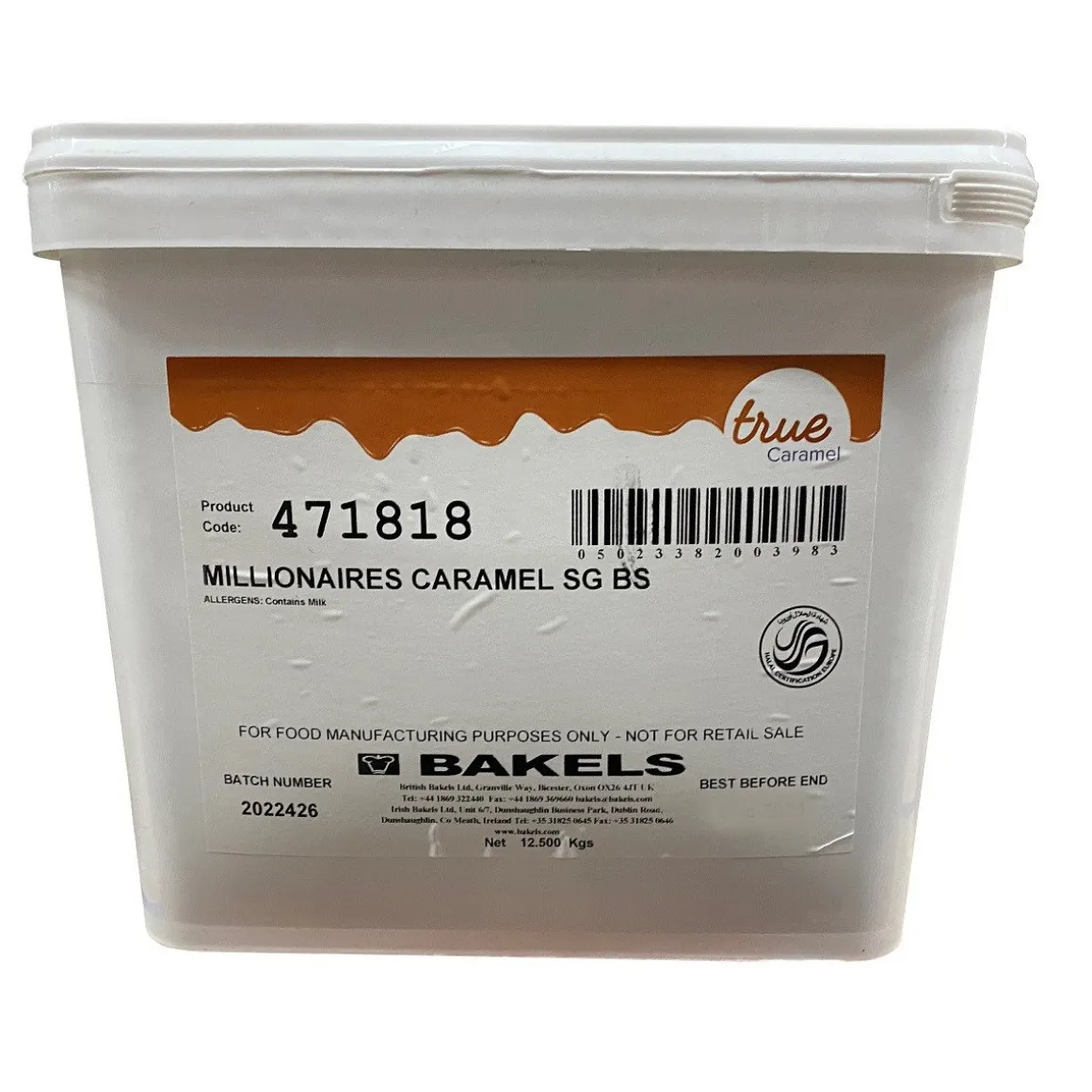 Bakels Caramel Millionairs 12,5kg**