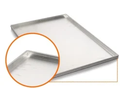 Bakplaat Aluminium 60x40cm (4 randen 90°)
