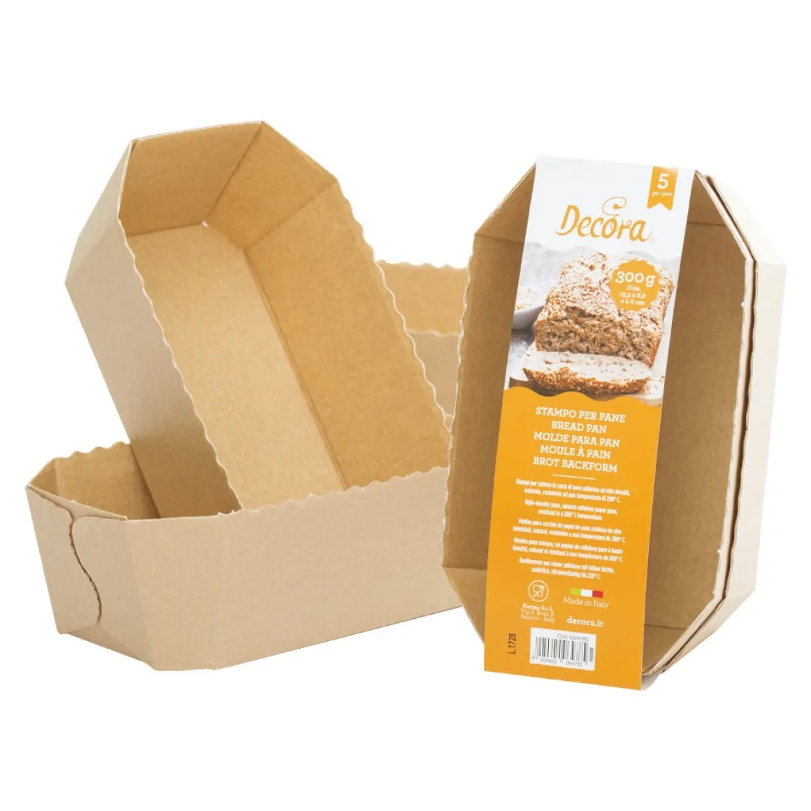 Bakvorm Brood 15,3x8,8x6(h)cm (5 stuks)