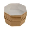 Bakvorm Karton Achthoek Bruin 13x13x4,5cm (per stuk)