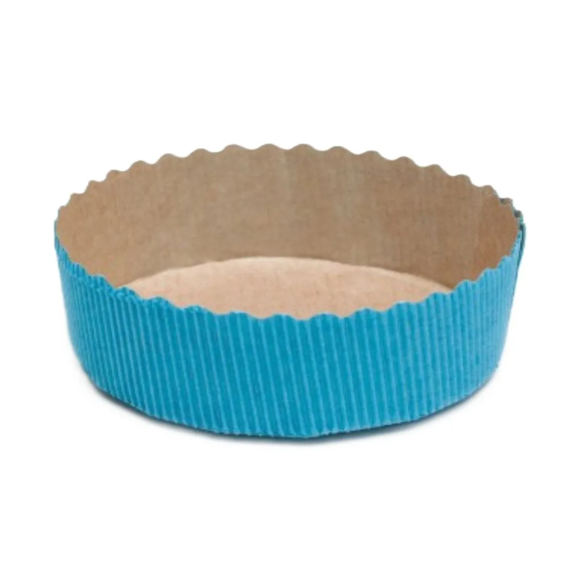 Bakvorm Karton Rond Ø10x3cm Blauw (per stuk)