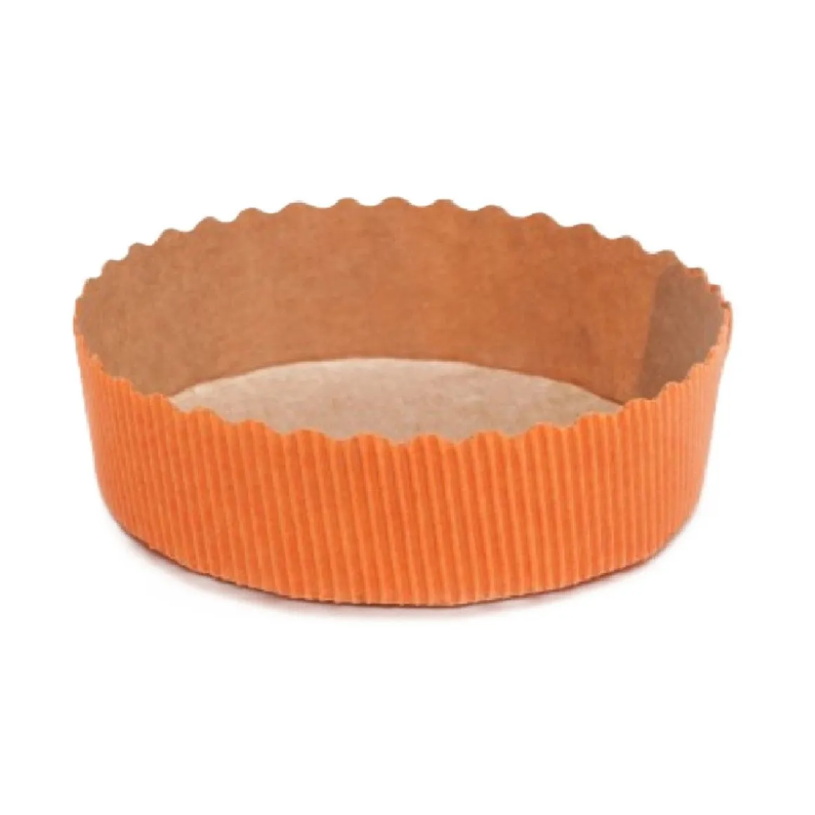 Bakvorm Karton Rond Ø10x3cm Oranje (per stuk)