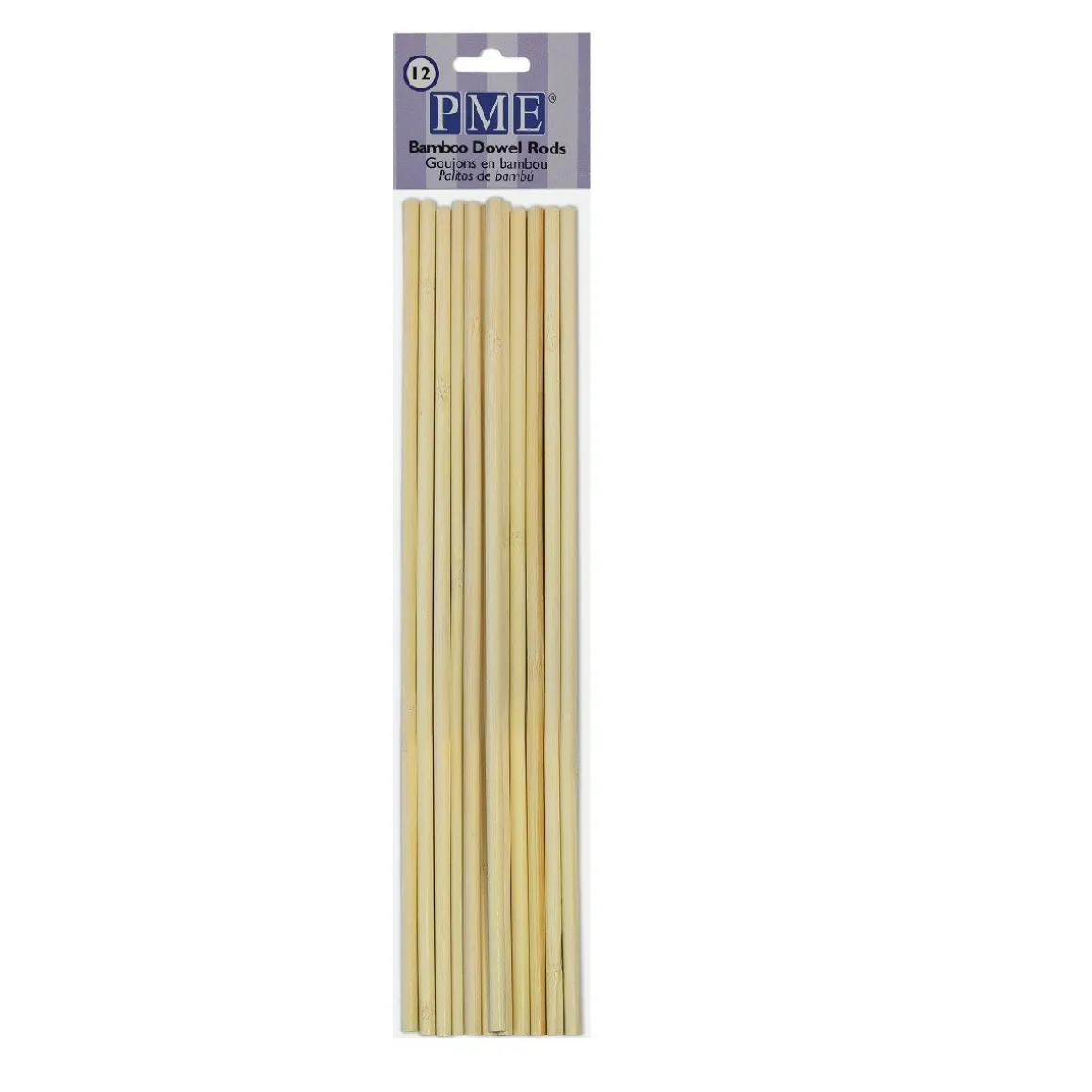 Bamboo Dowel rods PME 12 stuks