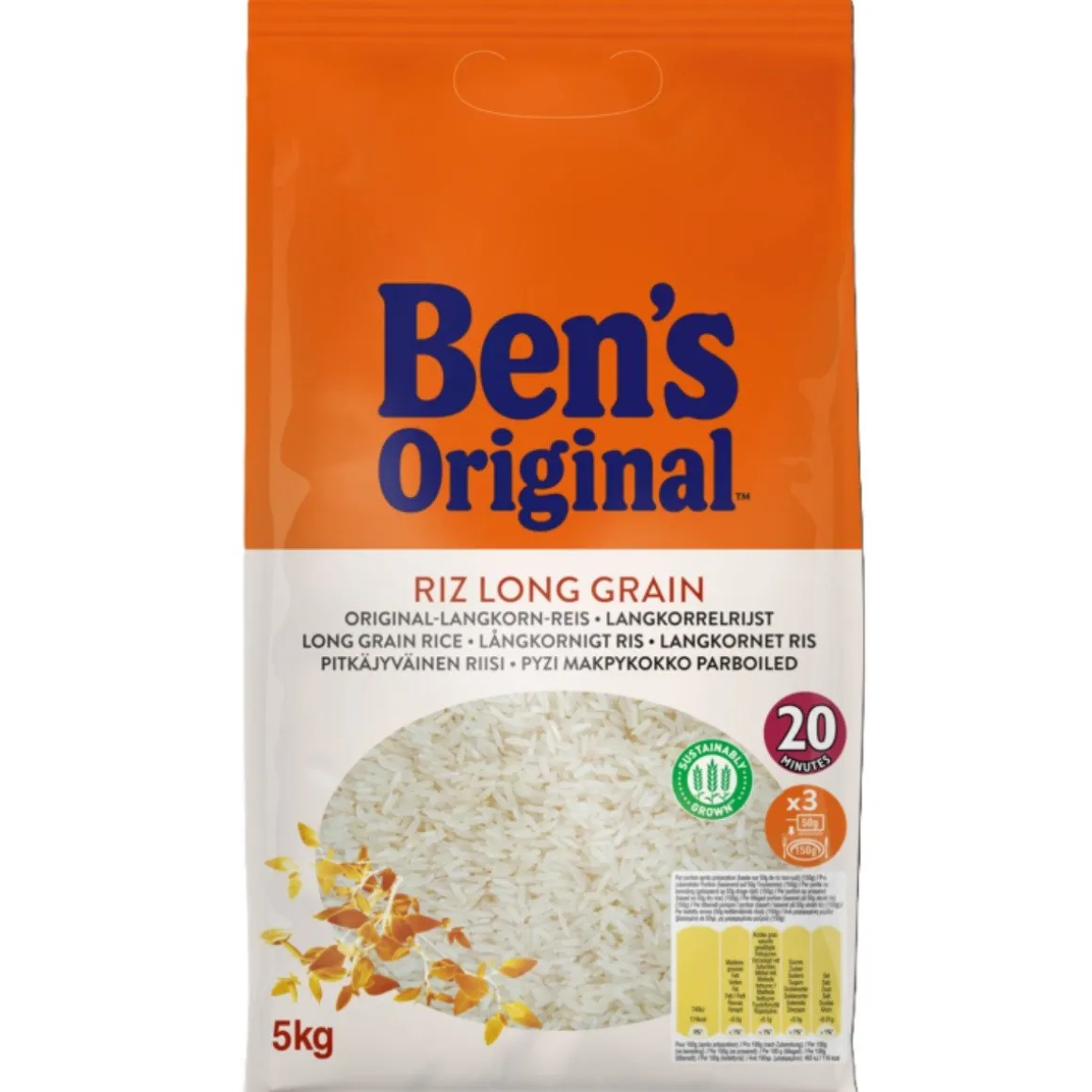 Ben's Original Witte Langkorrelrijst 5kg