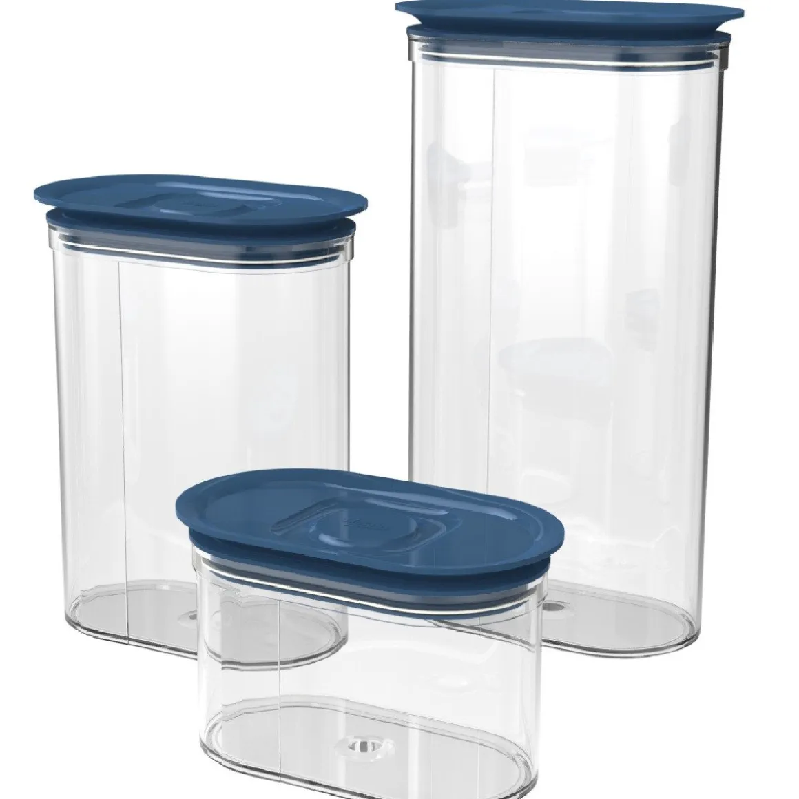 Biesse Bewaardoos Ovaal Luchtdicht Blauw 1,5L