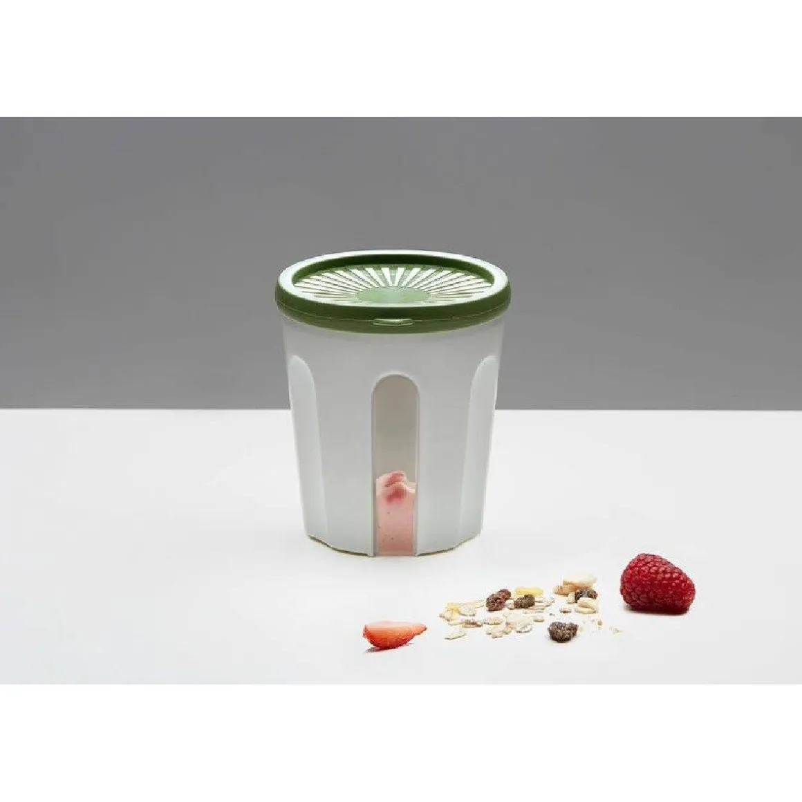 Biesse Bewaardoos Rond Luchtdicht Groen/Transparant 0,5L