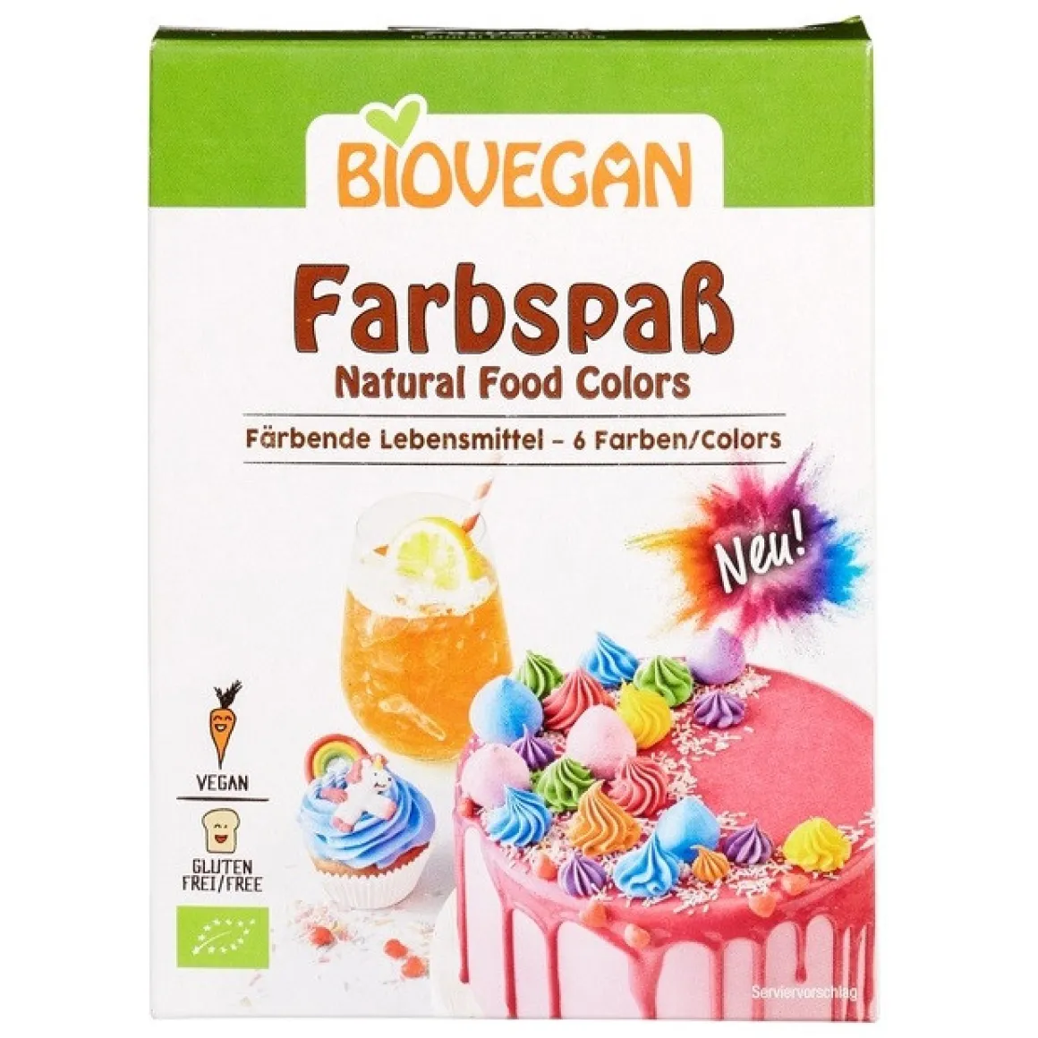 BioVegan Natuurlijke Kleurpoeder Biologisch 6 kleuren (6x8g)