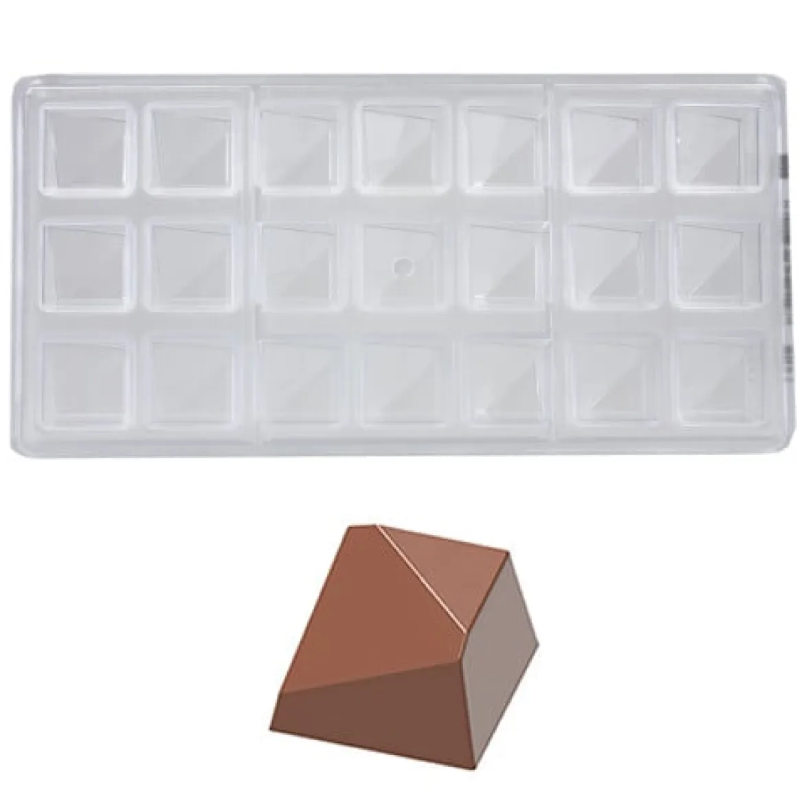 Bonbonvorm Chocolate World Diagonaal (21x) 28x28x17,5 mm**