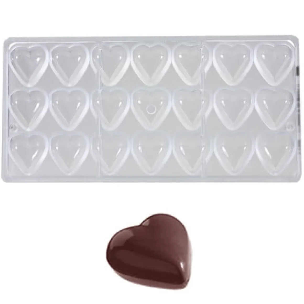 Bonbonvorm Chocolate World Hart (21x) 33x33x11 mm