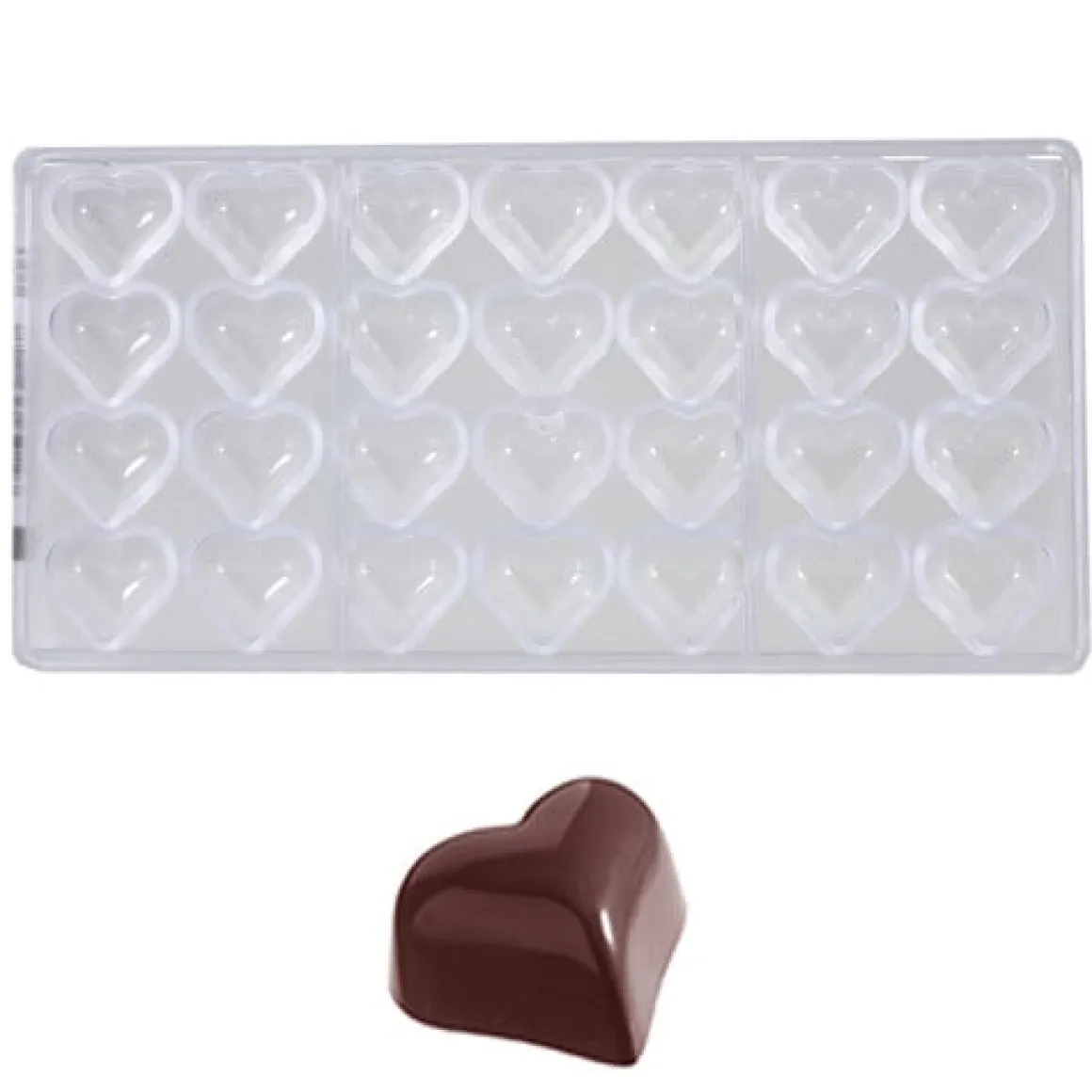 Bonbonvorm Chocolate World Hartje klein (28x) 31x27x17 mm