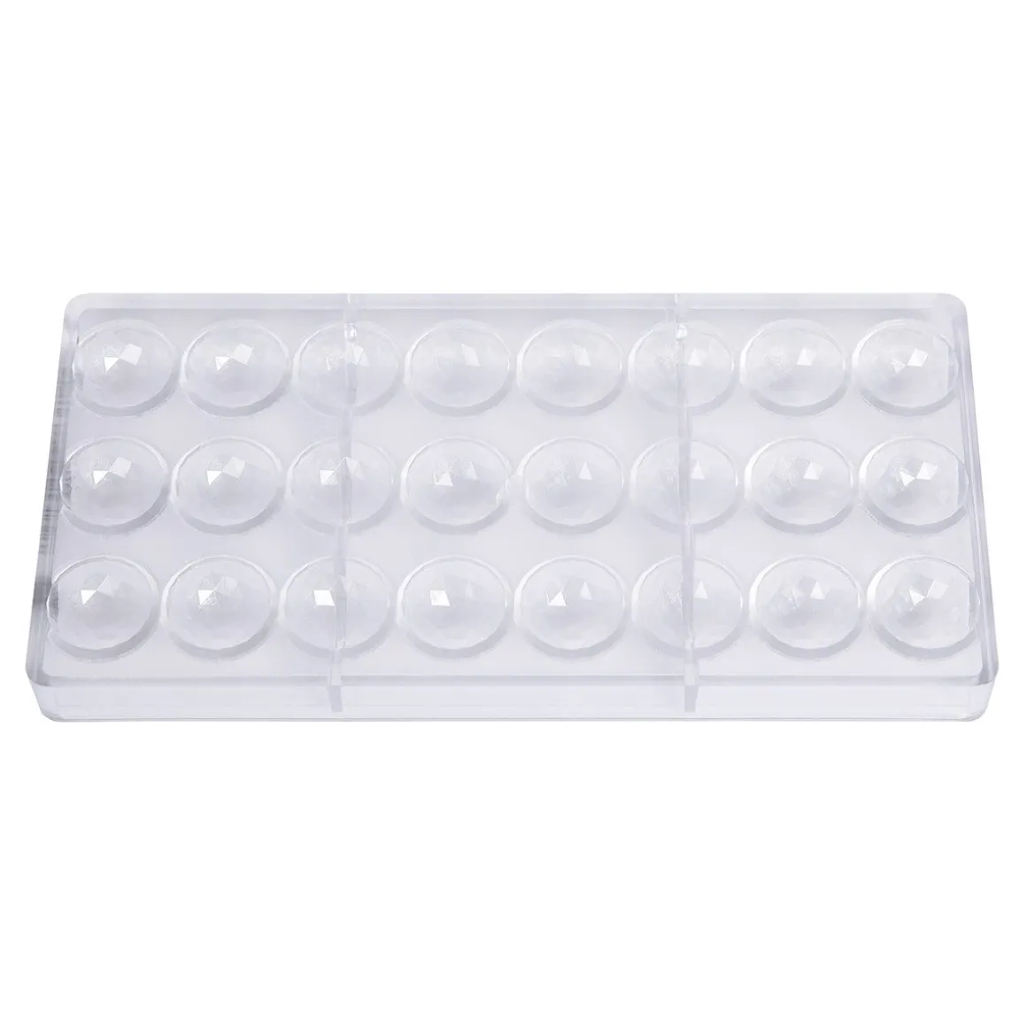 Bonbonvorm Chocolate World Halve Bol Facet (24x) Ø30x15mm
