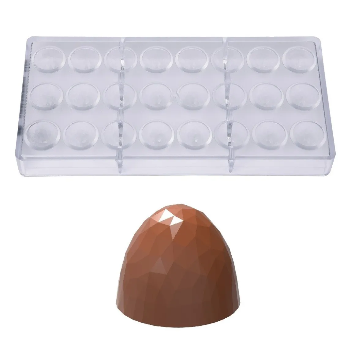 Bonbonvorm Chocolate World Kogel Facet (24x) 26x22mm