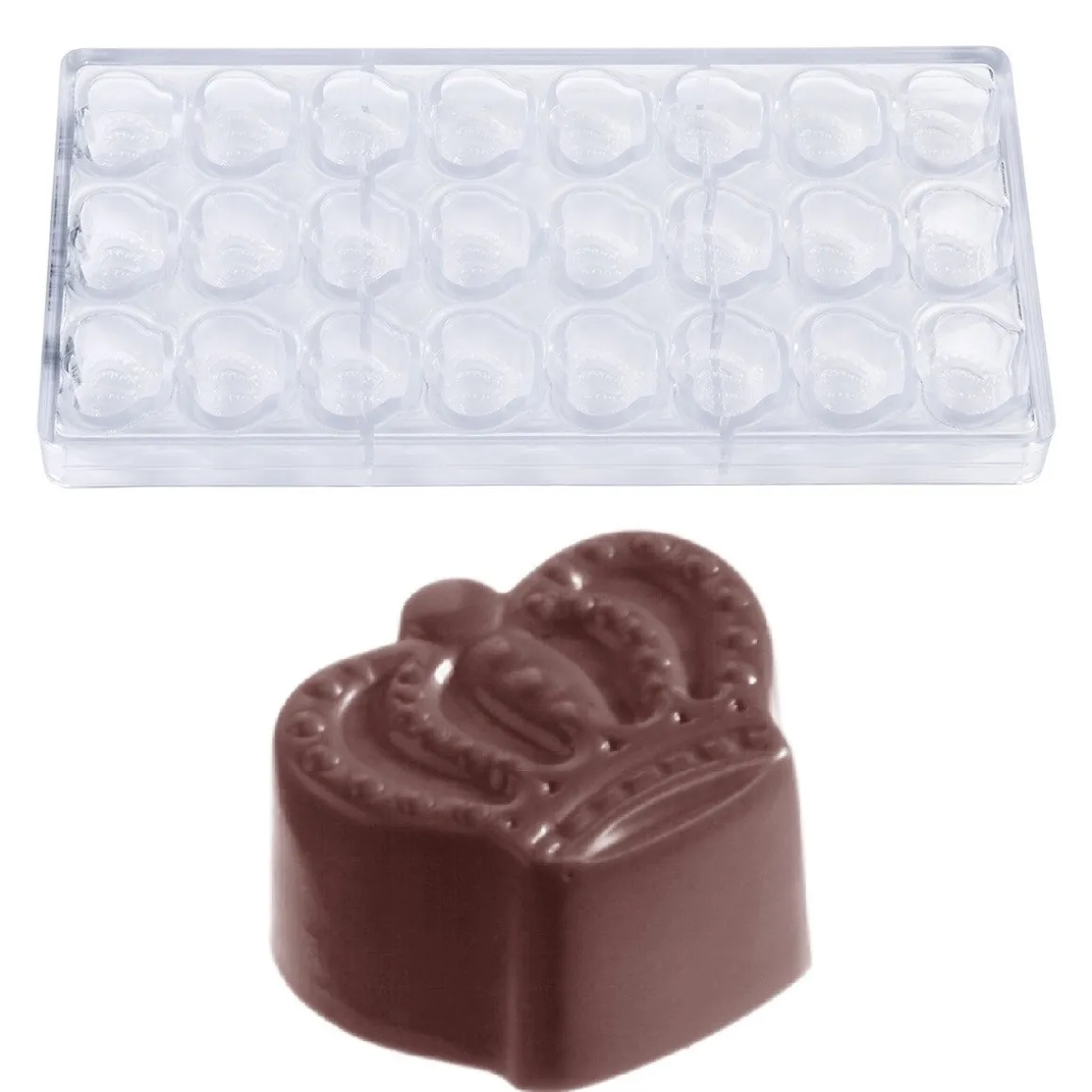 Bonbonvorm Chocolate World Kroon (24x) 33x27mm