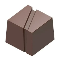 Bonbonvorm Chocolate World Kubus met Streep (24x) 25mm
