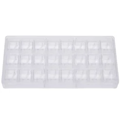 Bonbonvorm Chocolate World Kubus met Streep (24x) 25mm