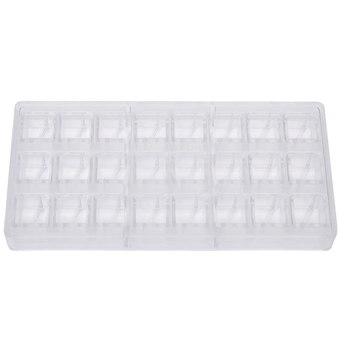 Bonbonvorm Chocolate World Kubus met Streep (24x) 25mm