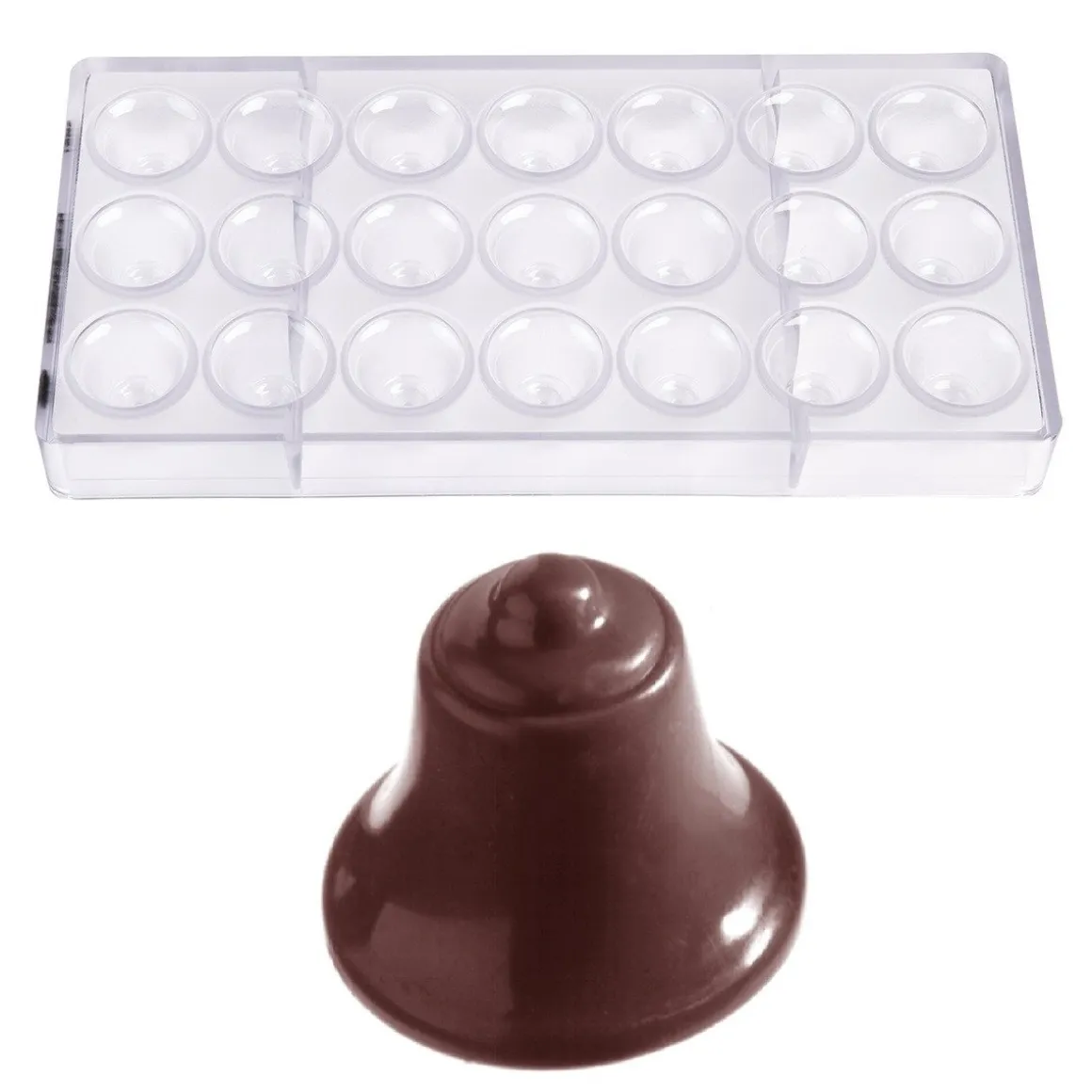 Bonbonvorm Chocolate World Klokje (21x) 31x27mm