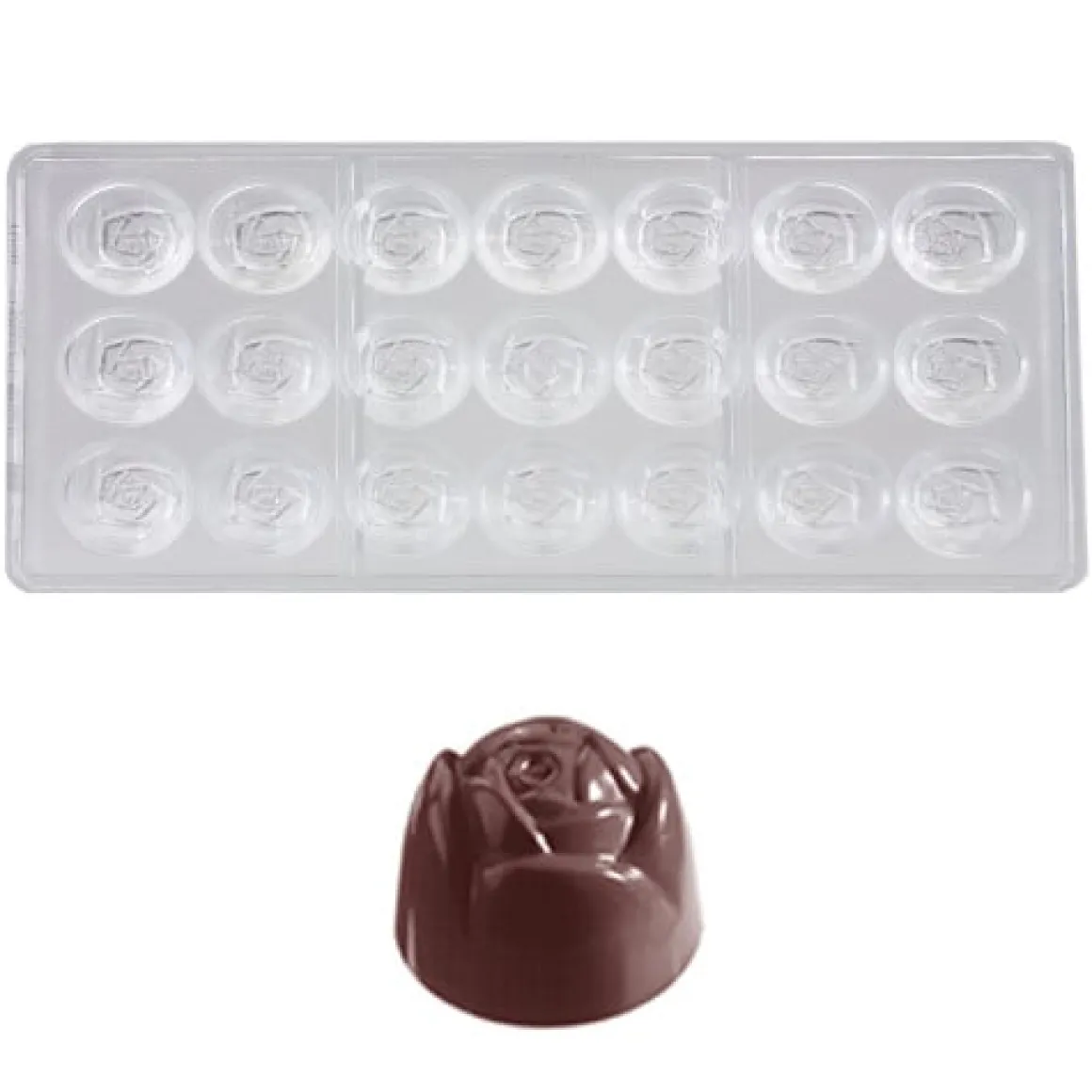 Bonbonvorm Chocolate World Roos (21x) 28x20 mm