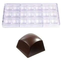 Bonbonvorm Chocolate World Ronde Kubus (21x) 27x19mm**