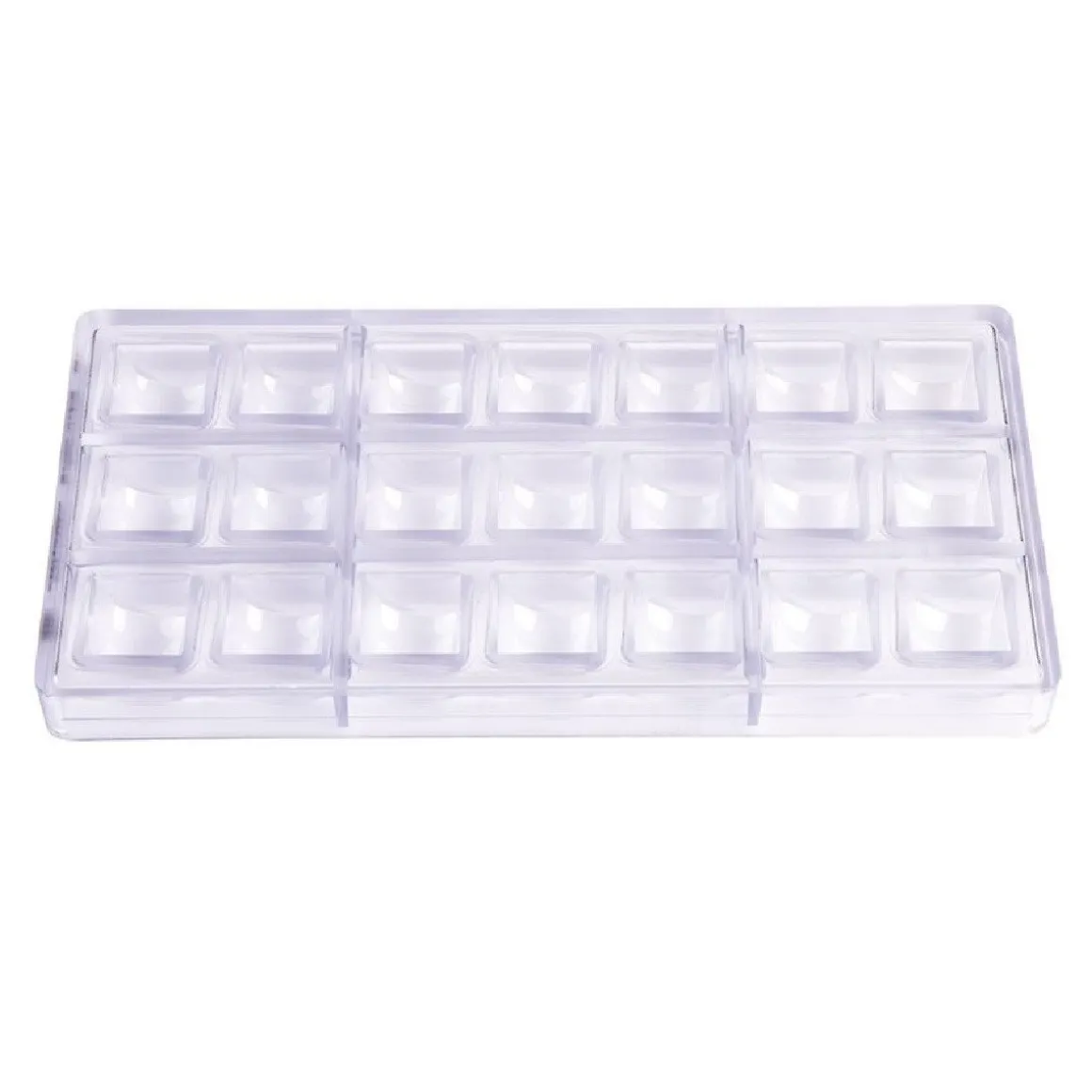 Bonbonvorm Chocolate World Ronde Kubus (21x) 27x19mm**