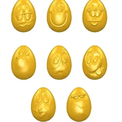 Bonbonvorm Chocolate World Smiley Eitjes (24x) 33x23x12mm