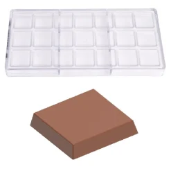 Bonbonvorm Chocolate World Vierkant (21x) 30,5x5,5mm