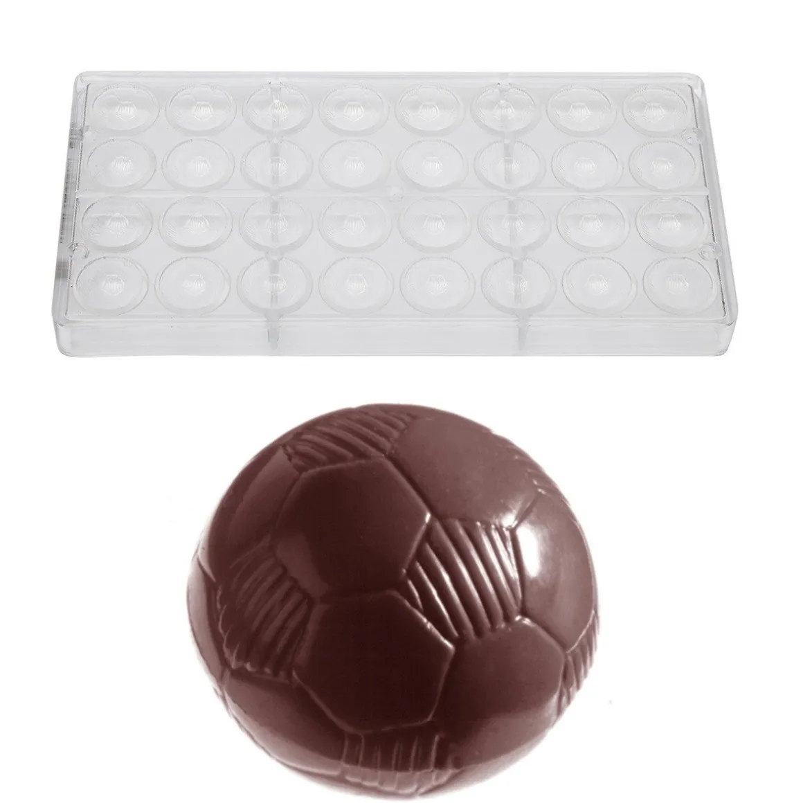 Bonbonvorm Chocolate World Voetbal (32x) Ø26mm