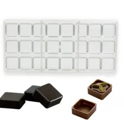 Bonbonvorm Chocolate World Vierkante Schelp (24x) 27x12mm**