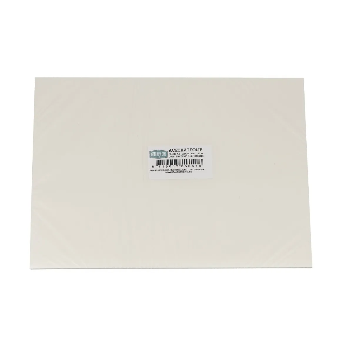 BrandNewCake Acetaatfolie sheets A4-formaat 21x30cm 50 stuks