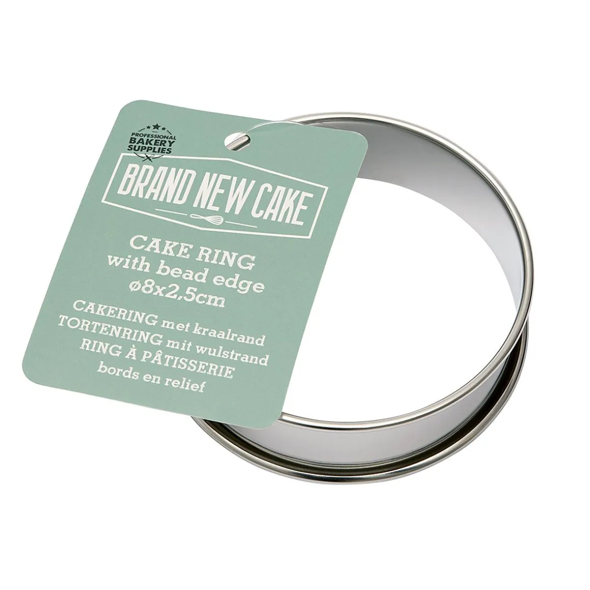 BrandNewCake Cakering met Kraalrand Ø8x2,5cm