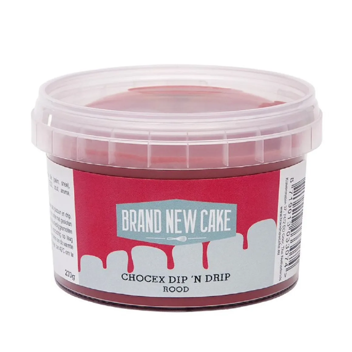 BrandNewCake Chocex Dip 'n Drip Rood 270g
