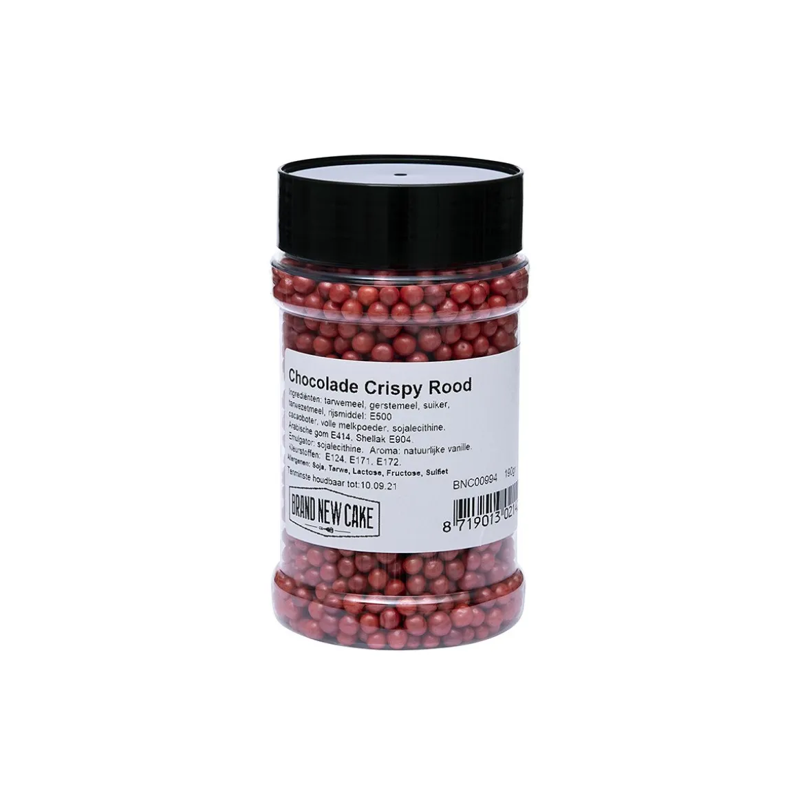 BrandNewCake Chocolade Crispy Parels Rood 190g