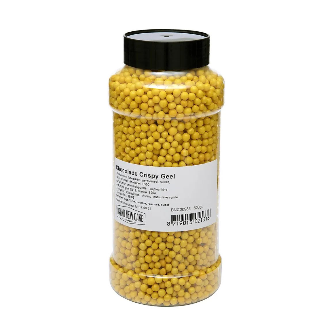 BrandNewCake Chocolade Crispy Parels Geel 600g