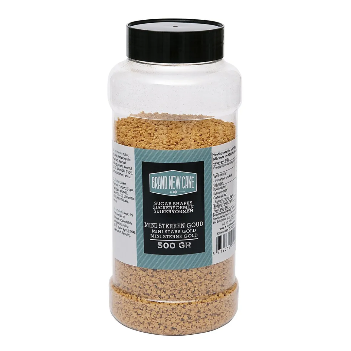 BrandNewCake Confetti Mini Sterren Goud 3mm 500gr.