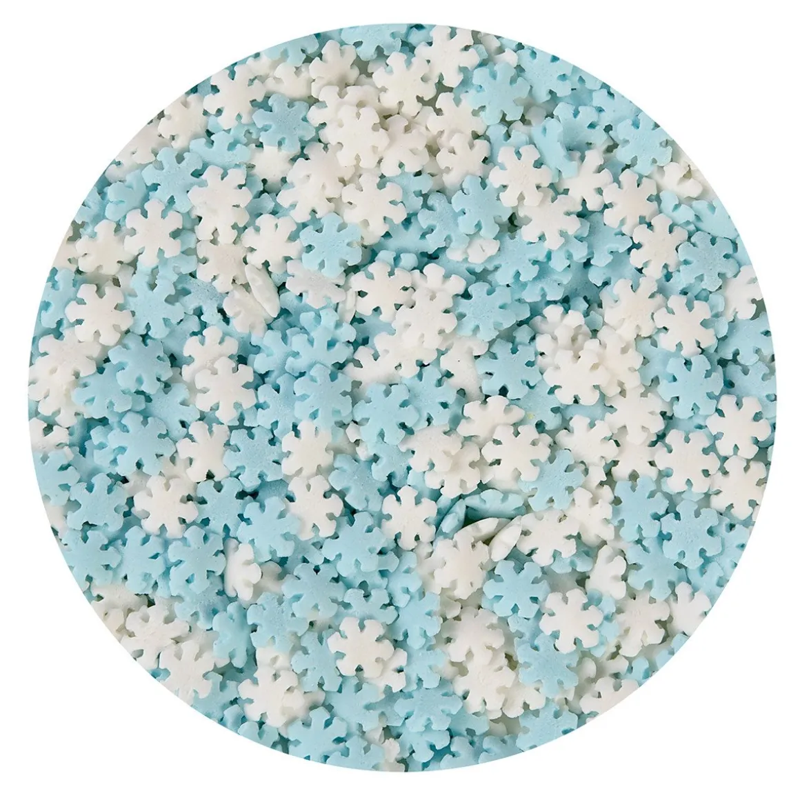 BrandNewCake Confetti Sneeuwvlokken Blauw/Wit 500gr.