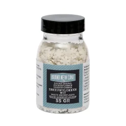BrandNewCake Confetti Sneeuwvlokken Wit 55gr.