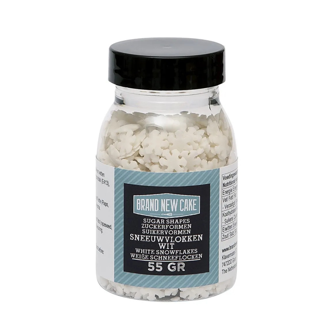 BrandNewCake Confetti Sneeuwvlokken Wit 55gr.