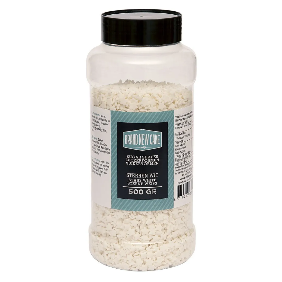 BrandNewCake Confetti Sterren Wit 500gr.