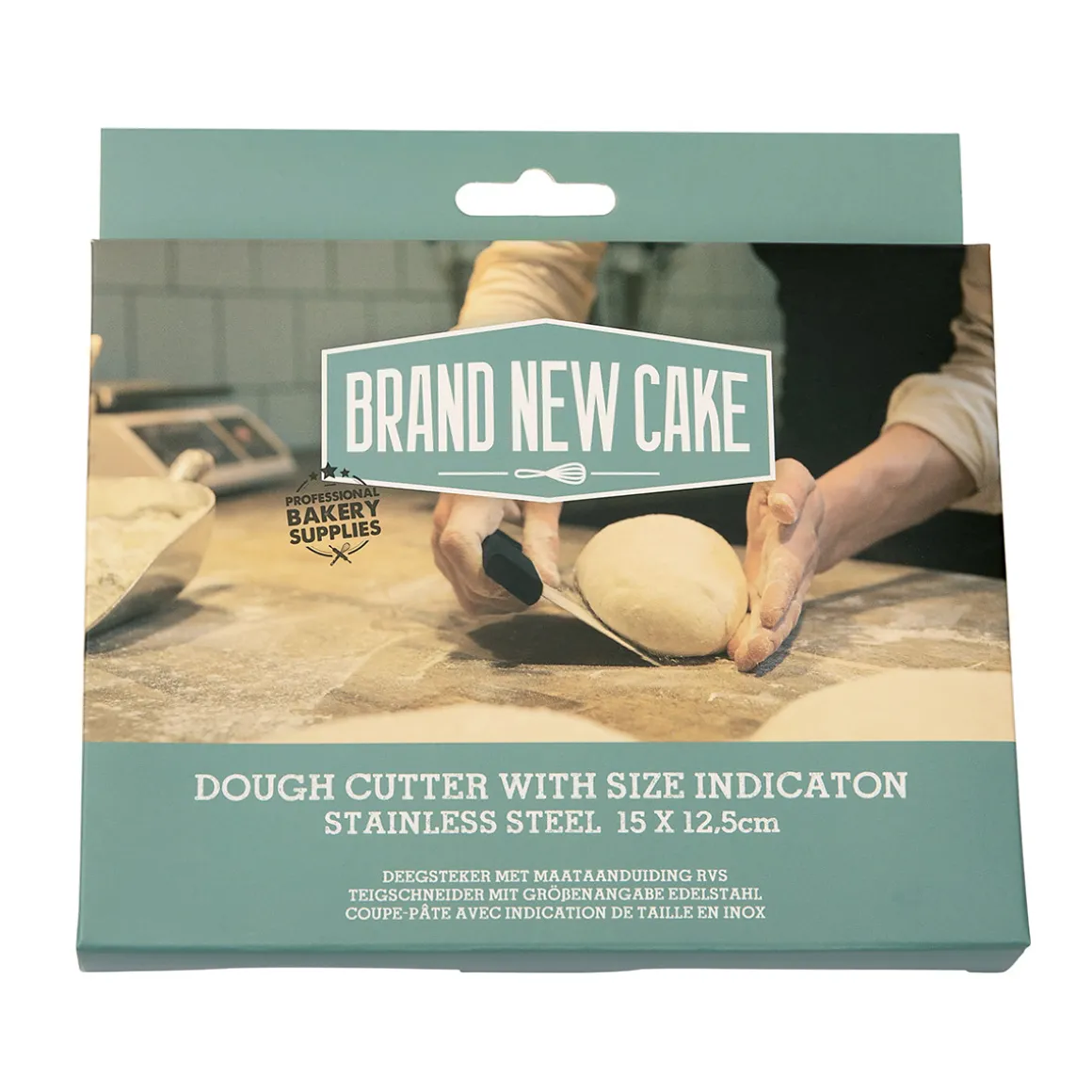 BrandNewCake Deegsteker RVS met Maataanduiding 15x12,5cm