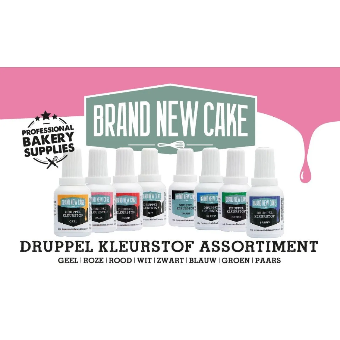 BrandNewCake Druppel Kleurstof Assortiment (8x 20gr)