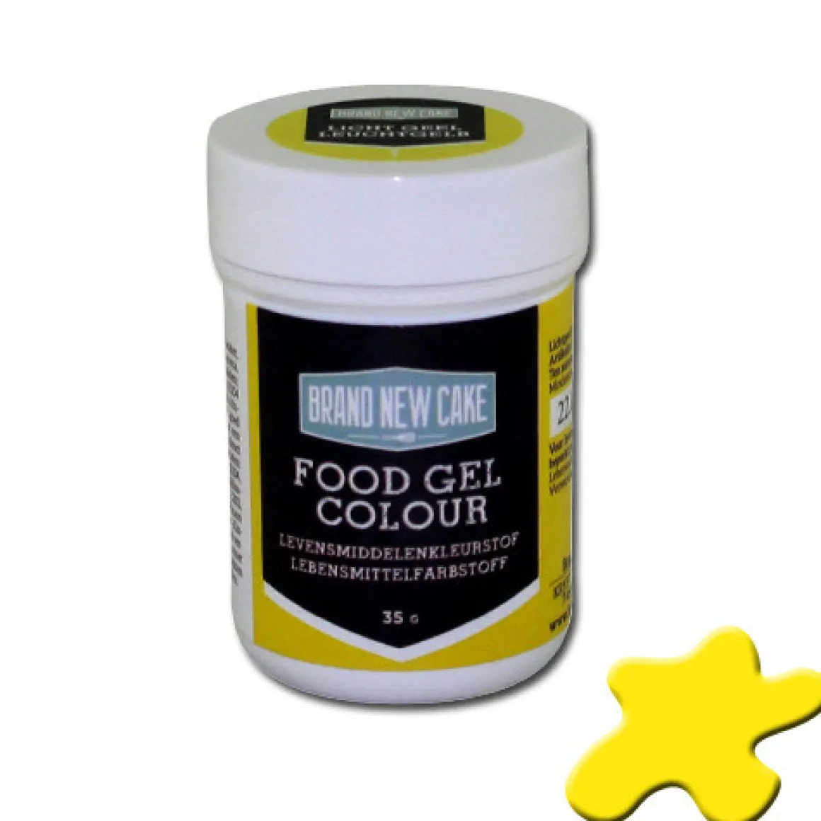 BrandNewCake Kleurstof Gel Licht Geel 35gr