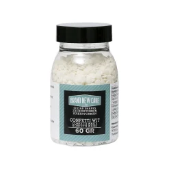 BrandNewCake Mini Confetti Rondjes Wit 4mm 60gr.