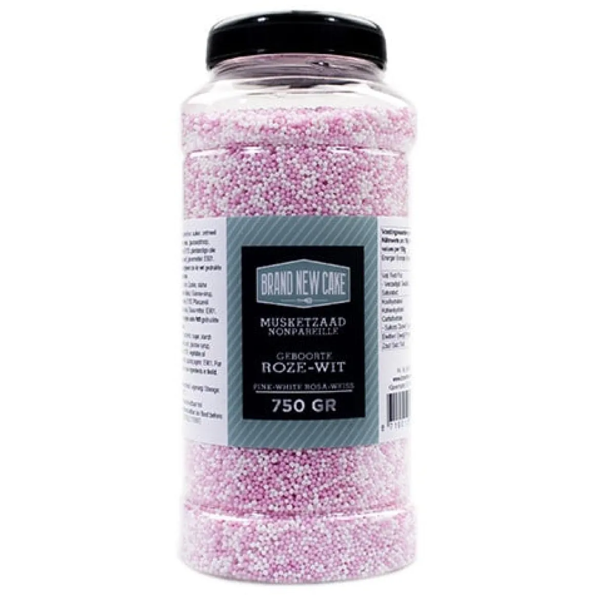 BrandNewCake Musketzaad Geboorte Roze-Wit 750gr.