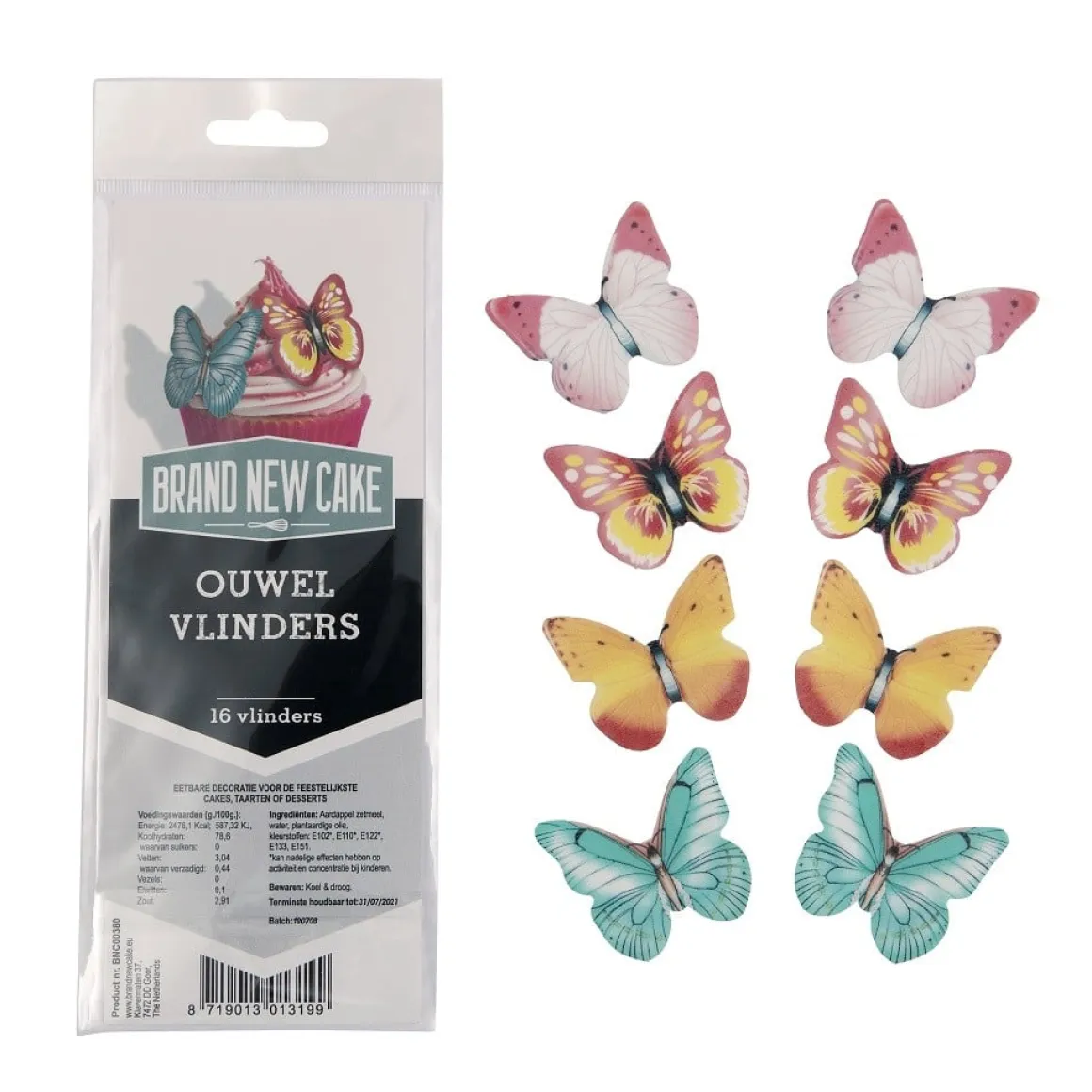 BrandNewCake Ouwel Vlinders Assortiment 16st.