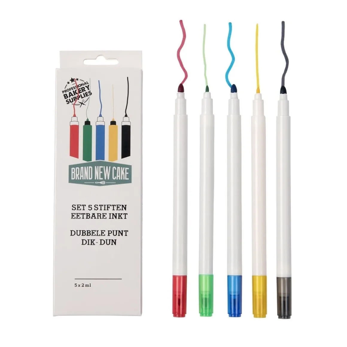 BrandNewCake Stiften eetbare inkt set/5