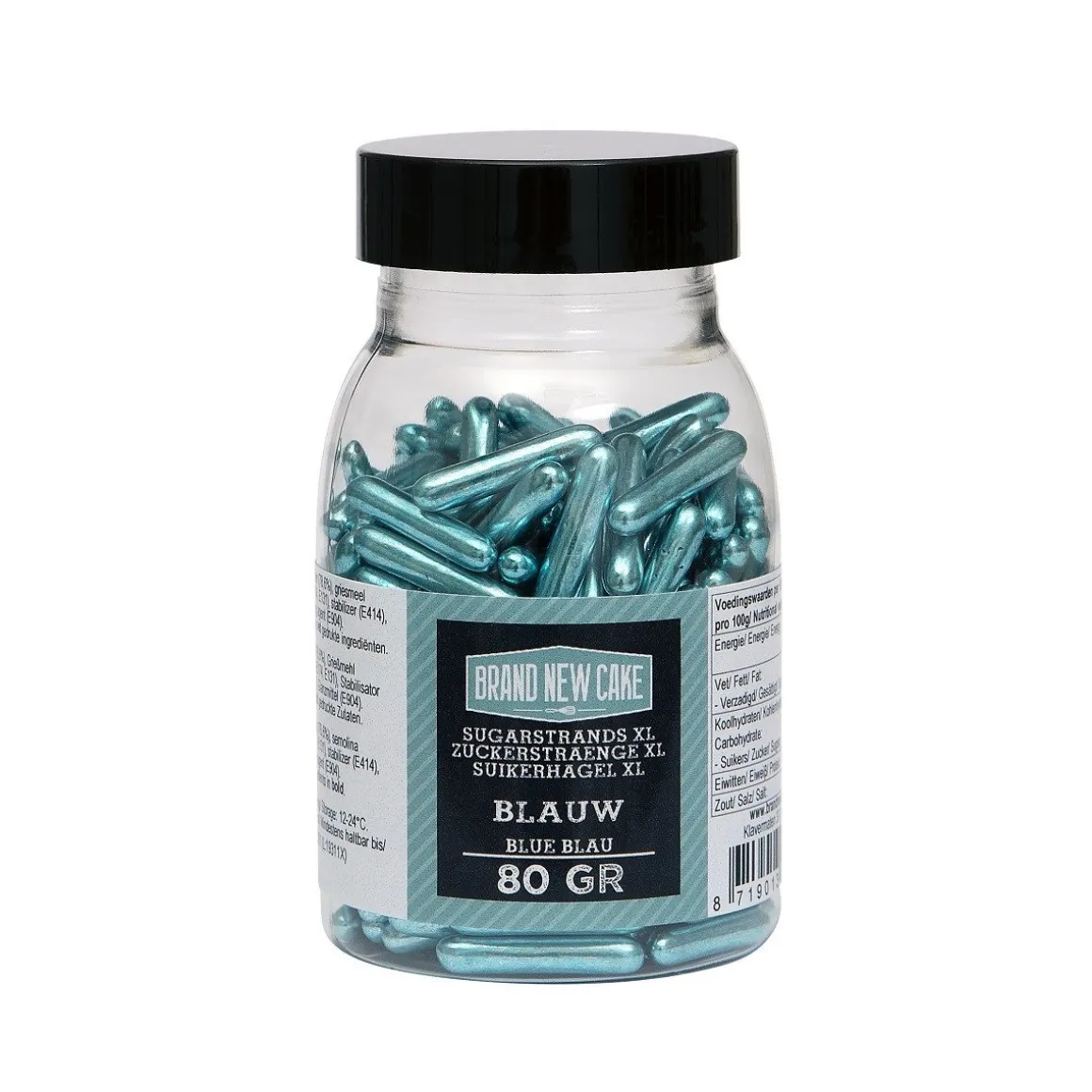 BrandNewCake Sugar Rods Metallic Blauw 80gr.**